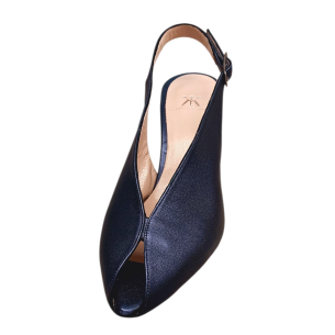 Χειροποίητο νυφικό peep toe σε μεταλλικό μωβ χρωμα 