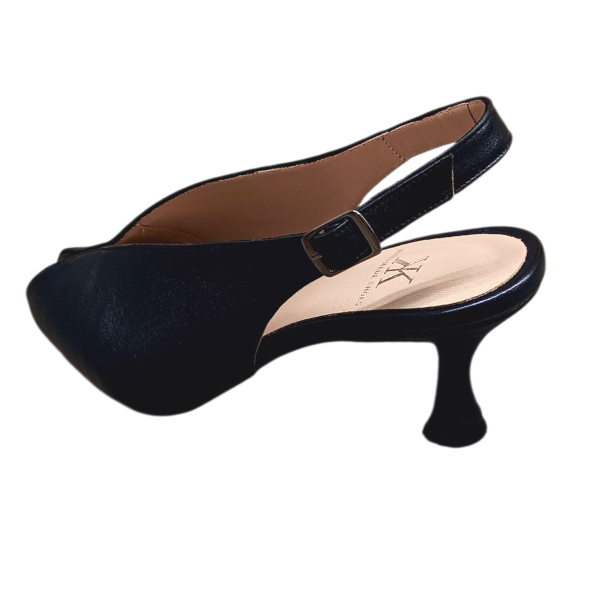 Χειροποίητο νυφικό peep toe σε μεταλλικό μωβ χρωμα 