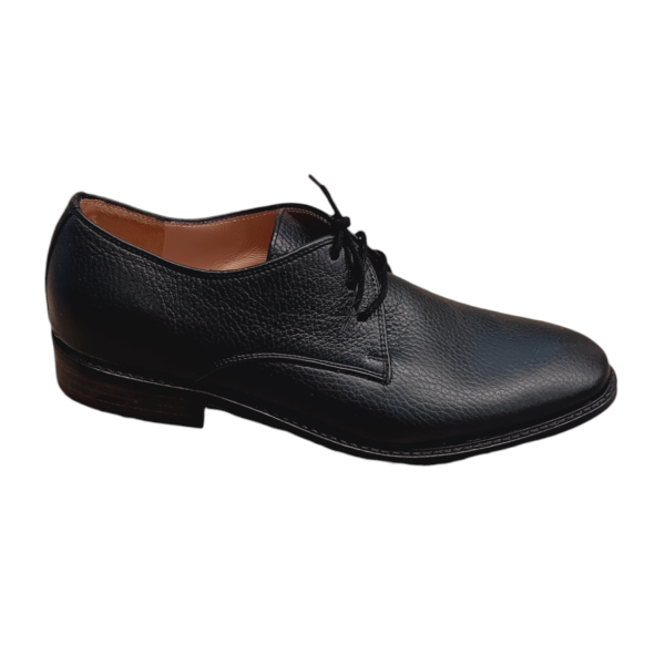  Χειροποίητο αντρικό δετό παπούτσι σε μαύρο δέρμα