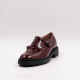 Χειροποίητο δερμάτινο παπούτσι σε μπορντό λουστρίνι