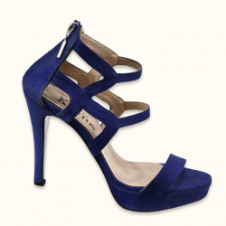 Χειροποίητο πέδιλο σε μπλε ηλεκτρίκ καστόρι  