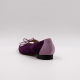 Χειροποίητο φλατ παπούτσι σε συνδυασμό λιλά και μωβ καστόρι